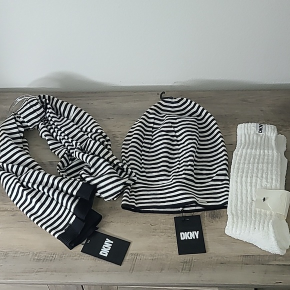 DKNY Hat, Scarf, and Cozy Socks